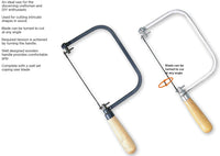 Coping Saw - Chrome Plated Frame - DIY -  Overall Length: 12-3/4”