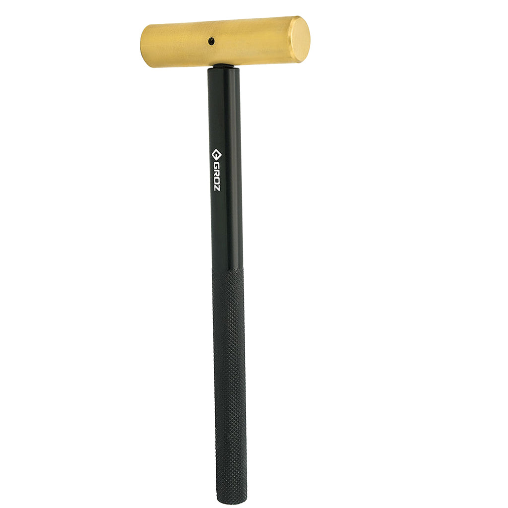 1-1/2 Brass Hammer with Black Oxidized Aluminum Handle, 3 lb