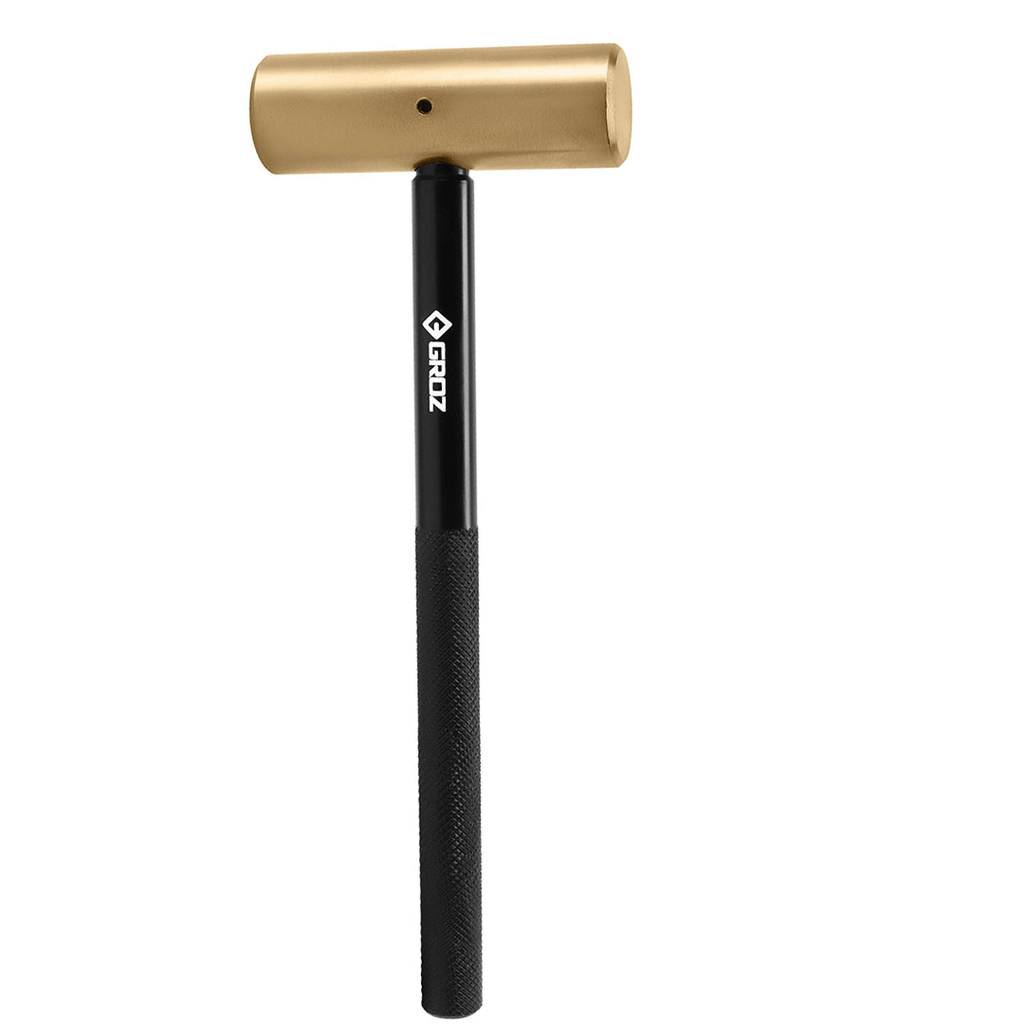 1.18" Brass Hammer with Black Oxidized Aluminum Handle, 1 lb.