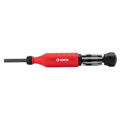 Tamperproof Screwdriver, with 7 double-ended interchangeable steel bits