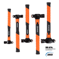 5 Piece Ball Pein Hammers Set - 8, 12, 16, 24, & 32 Oz.
