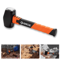 2lbs Drilling Hammer with Fiberglass Handle, 11"