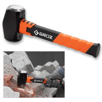 2lbs Drilling Hammer with Fiberglass Handle, 11"