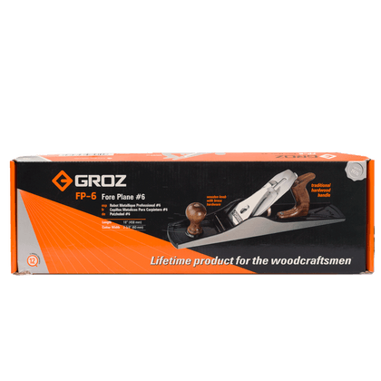 Groz 39703 FP/6 Fore Plane #6 60mm 458mm Length, Adjustable Hand Planer