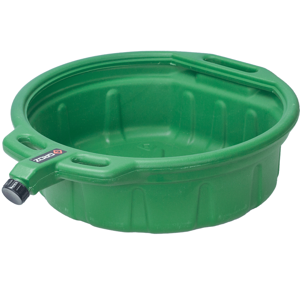 Portable Antifreeze Drain Pan With Spout Cap Capacity 16 L GROZ USA