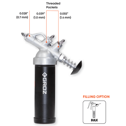 PROLUBE Mini Push Type Grease Gun with Steel Barrel, Push Type