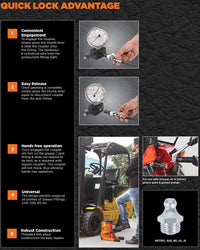 PROLUBE Quick Connect and Disconnect Grease Coupler, 1/8" NPT