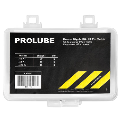 PROLUBE 80 Piece Metric Grease Fitting Set