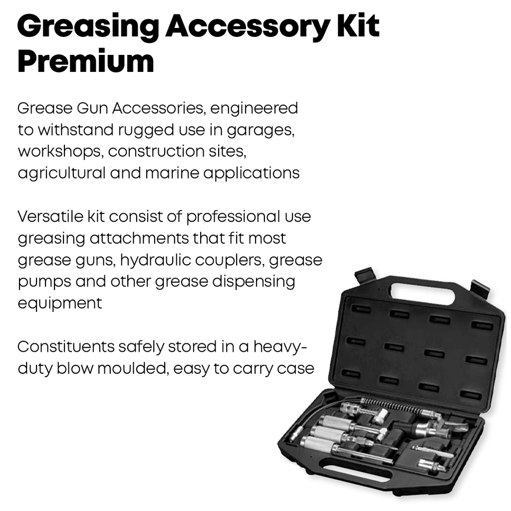 PROLUBE Premium Greasing Accessory Kit, 8 piece Quick Connect, 1/8