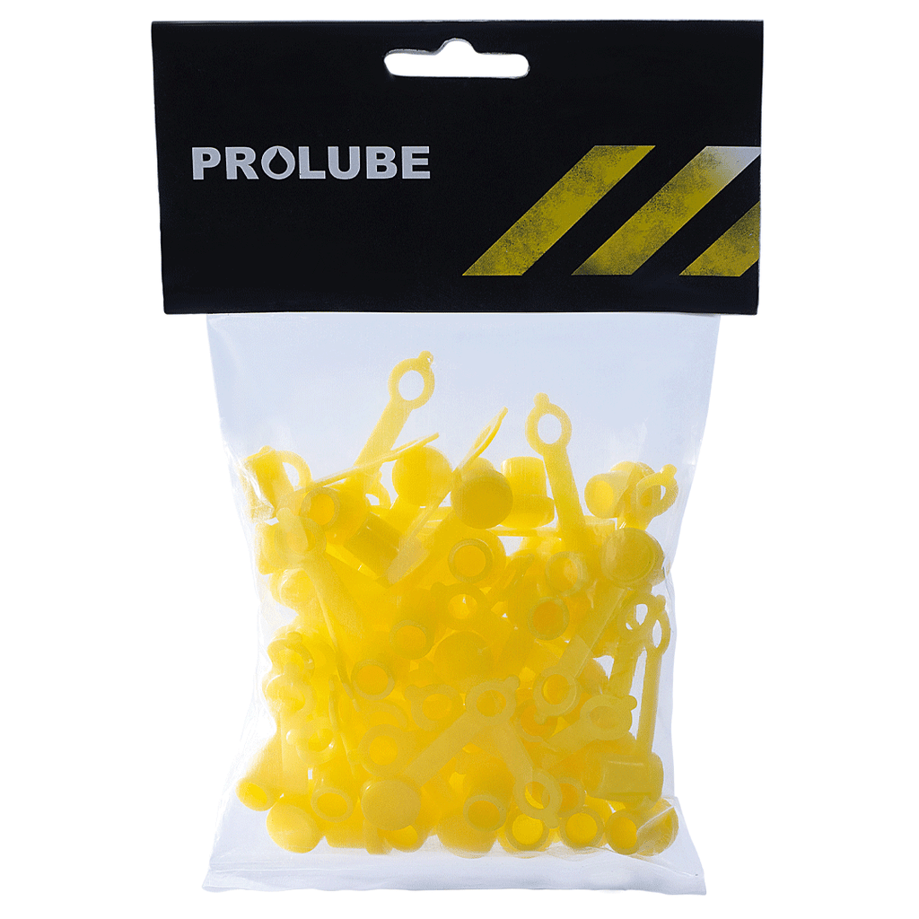 PROLUBE Grease Fitting Cap, Pack of 50, Yellow