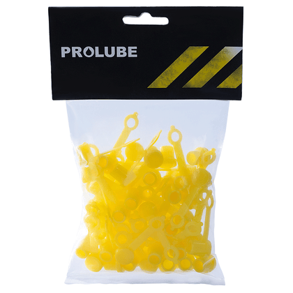 PROLUBE Grease Fitting Cap, Pack of 50, Yellow