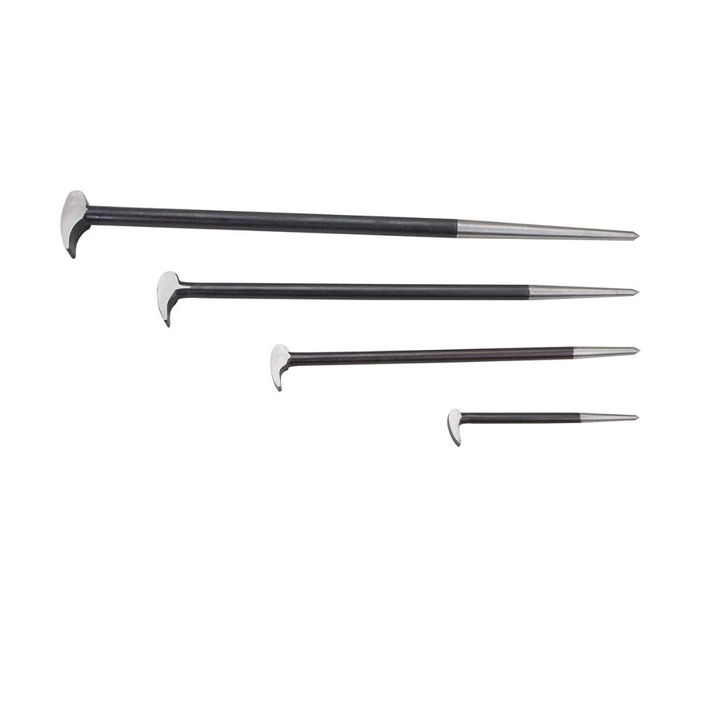 Roll Head/Lady Foot Pry Bars Sets, 3 or 4 Piece Sets